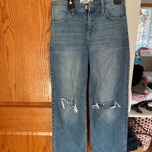 NWOT! Abercrombie Kids Denim High Rise wide leg Jeans